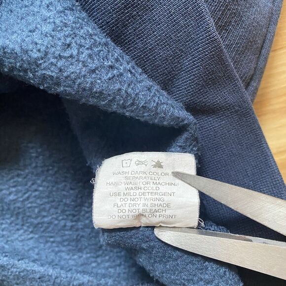 MANCHESTER UNITED Football GGMU L Navy Blue Hoodie Soccer Outerwear Full Zip* - Picture 5 of 16